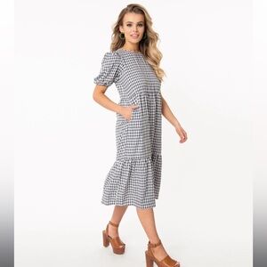 Unique Vintage Gingham Dress